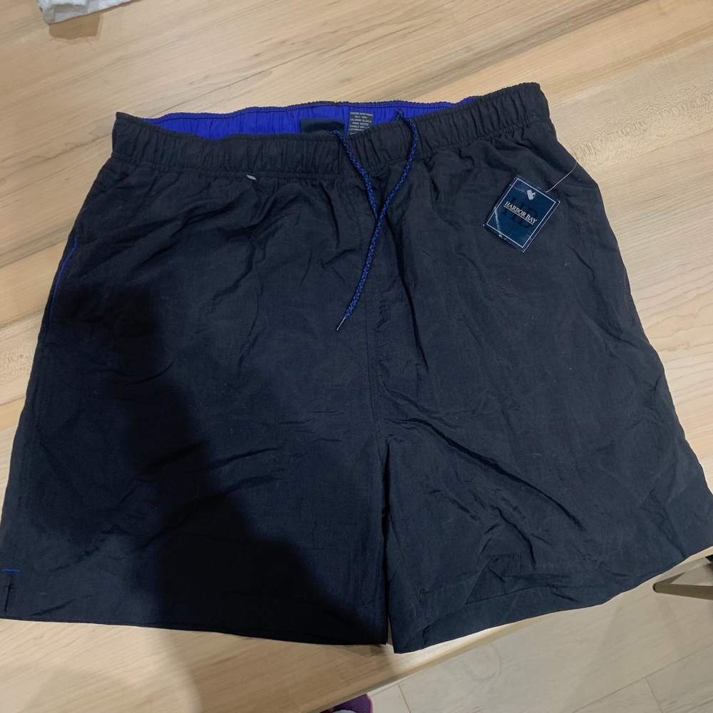HARBOR BAY • NWT • Men’s Black Swim Short / Swim Trunk